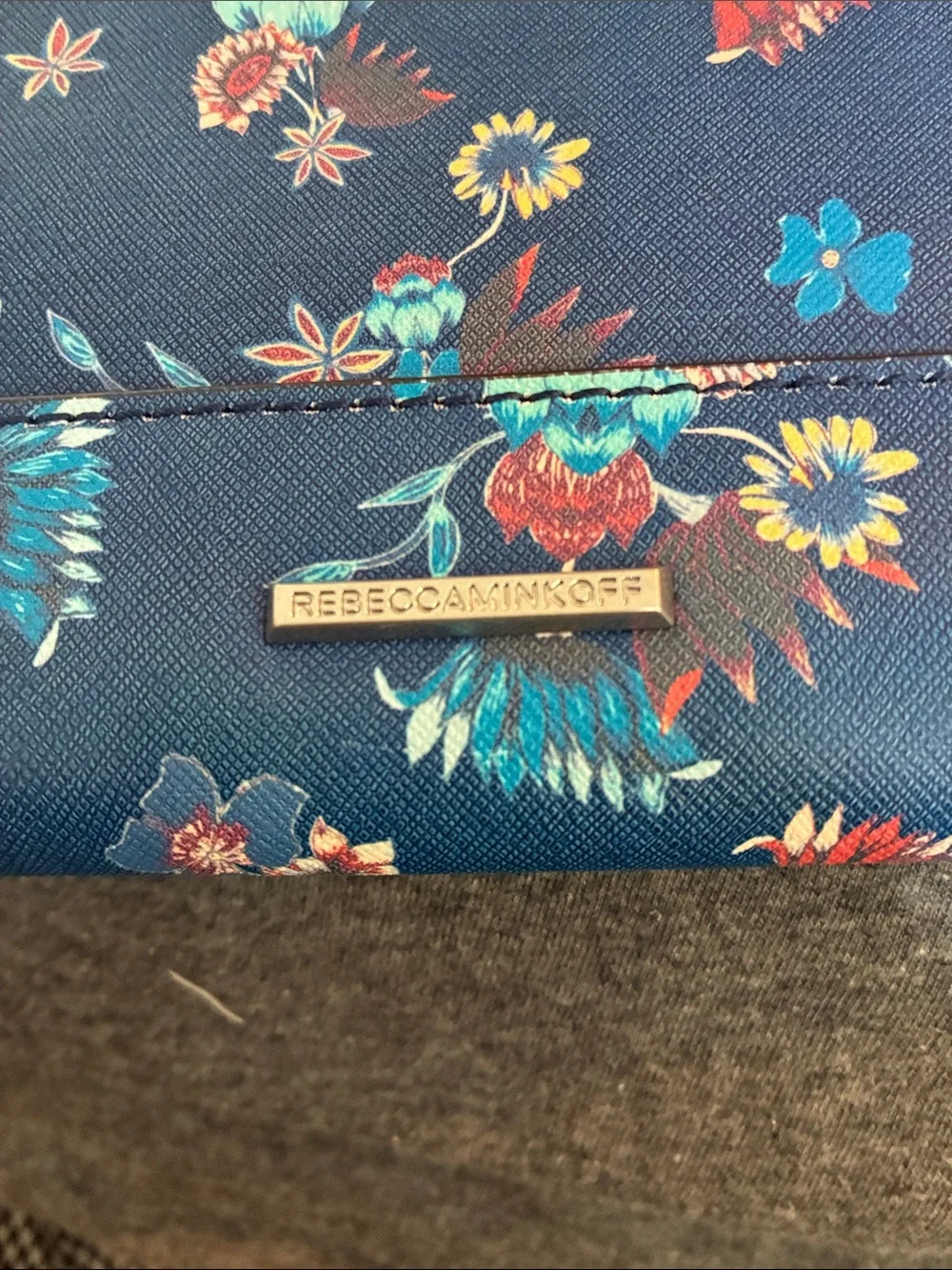 Rebecca Minkoff Navy Floral Envelope Clutch